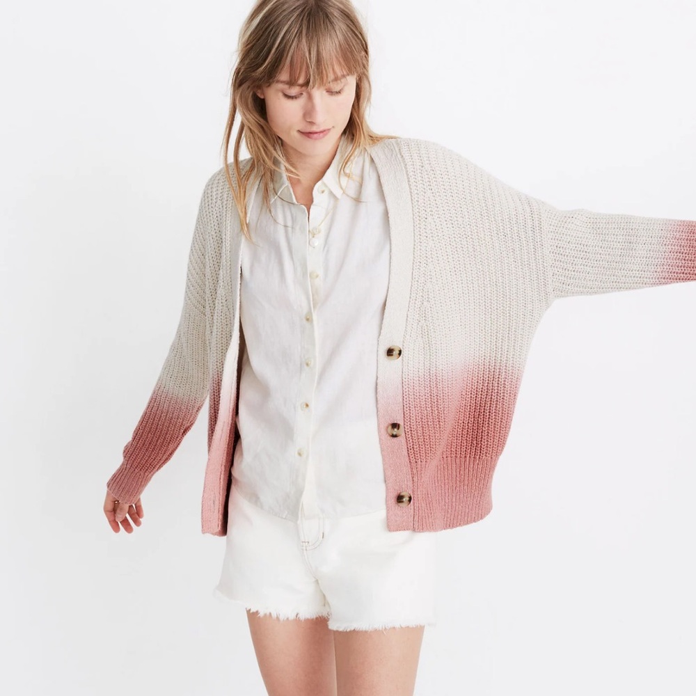 Dip-Dye Courtland Cardigan Sweater from Madewell